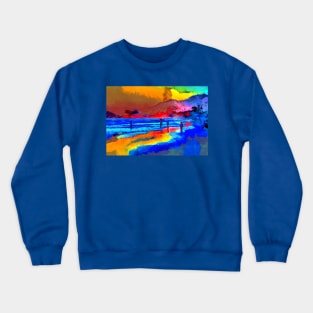 Wild Blue Beach Dancer Crewneck Sweatshirt